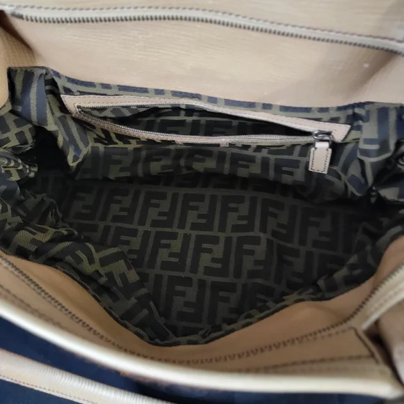 Fendi Vintage Rare Brown & Tan Pony fur Leather Hand Bag, Tiger Print - Picture 12 of 16